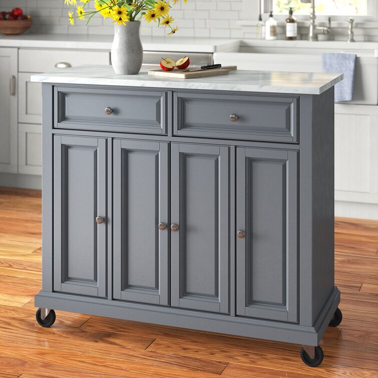 Wayfair kitchen island online with stools